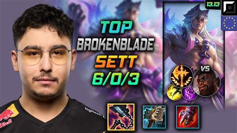 Sett Top Build Brokenblade Goredrinker Conqueror Lol Euw Challenger