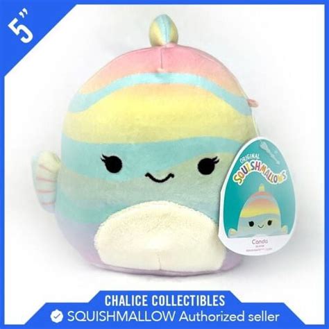 Squishmallows Kellytoy Plush Sealife Squad Canda The Rainbow Fish