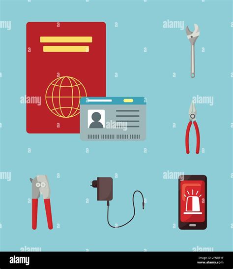 Six Emergency Kit Icons Stock Vector Image And Art Alamy