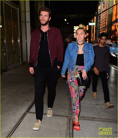 Miley Cyrus Liam Hemsworth Hold Hands On Night Out Photo