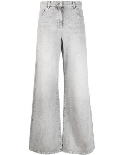 Gray Patrizia Pepe Pants Slacks And Chinos For Women Lyst