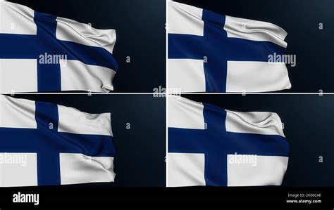 Finland Flag Helsinki Sign National Symbol Set 4 Stock Photo Alamy