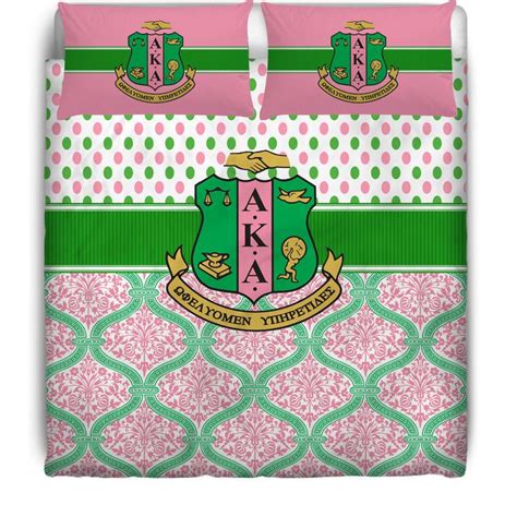 Sorority Duvet Cover Or Comforter Set Alpha Kappa Alpha Sorority Aka