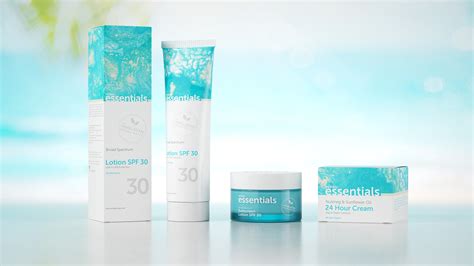 Packaging design for skin care cream line of Essentials on Behance