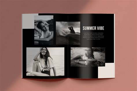 Magazine Lookbook Template Canva Editable Magazine Template Etsy