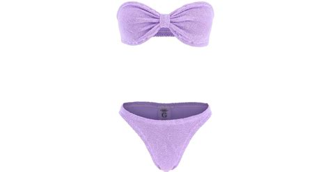 Hunza G Jean Bikini Set In Purple Lyst UK