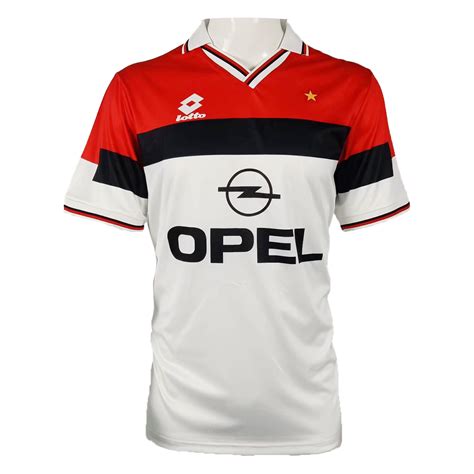 Camiseta Retro 1994 95 AC Milan Segunda Equipación Visitante Hombre