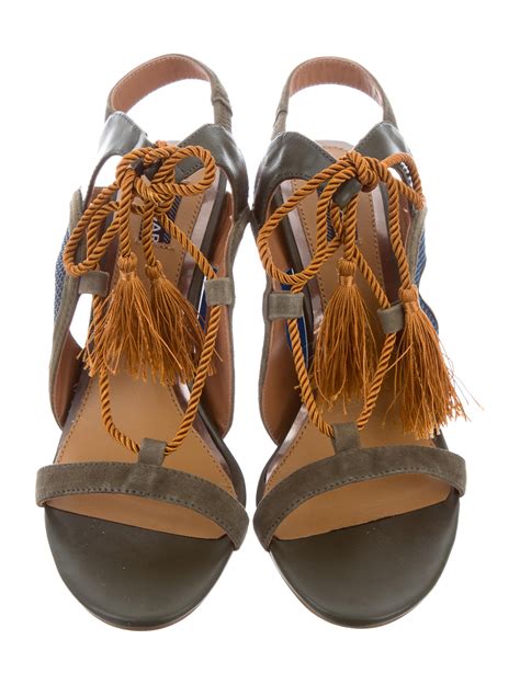 Jaggar Suede Tassel Sandals Shoes Wjagg20007 The Realreal