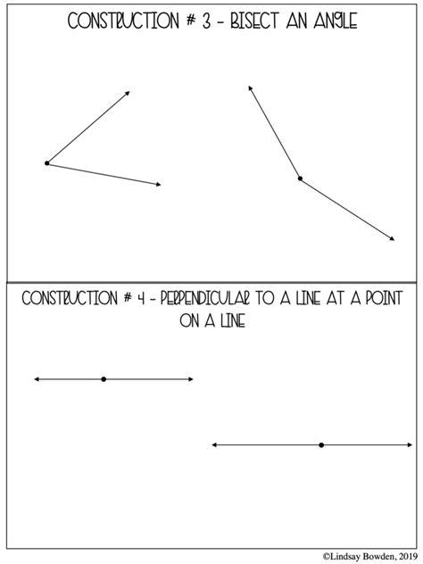 Geometric Constructions Notes and Worksheets - Lindsay Bowden