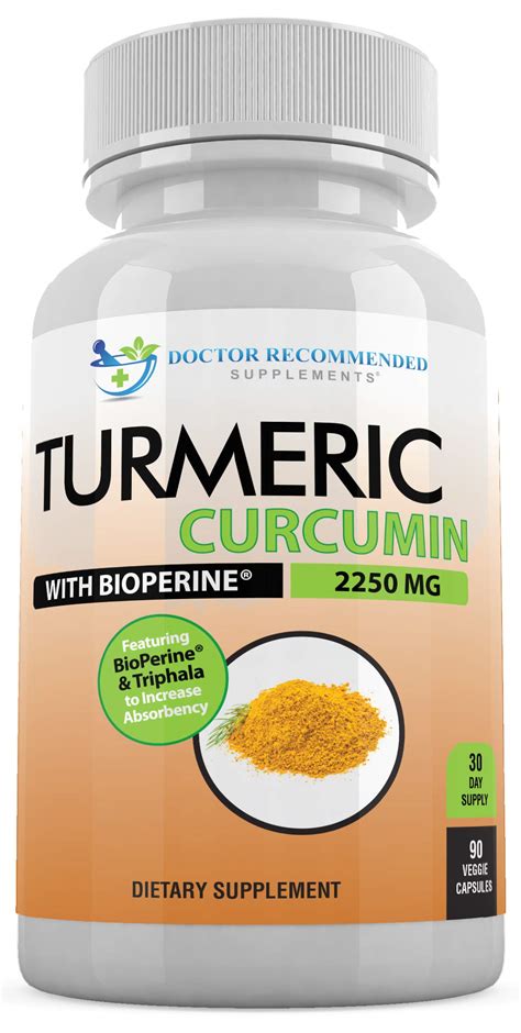 Turmeric Curcumin 2250mgd 90 Veggie Capsules 95 Curcuminoids