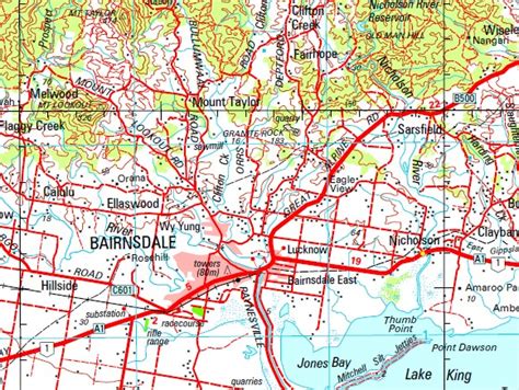 Bairnsdale 1 250000 Topographic Map Maps Books And Travel Guides