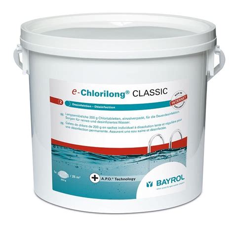 Galets De 200g De Chlore Bayrol E Chlorilong Classic Leroy Merlin