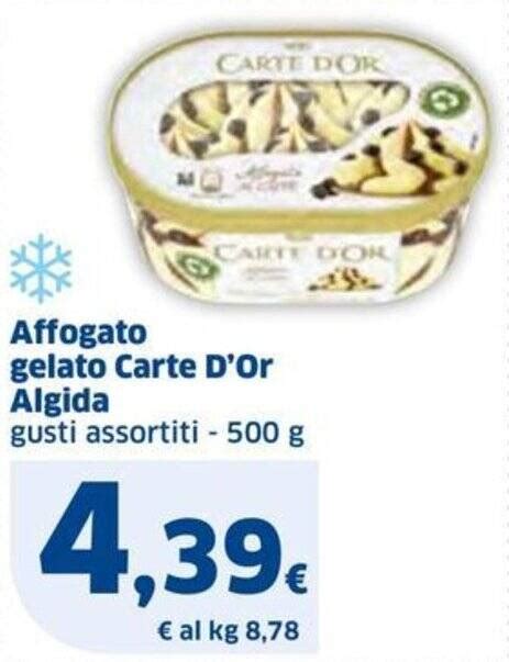 Affogato Gelato Carte D Or Algida Gusti Assortiti 500 G Offerta Di Ok