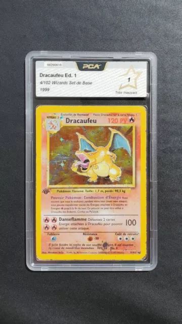 Carte Pok Mon Dracaufeu Dition Holo Set De Base Fr Pca