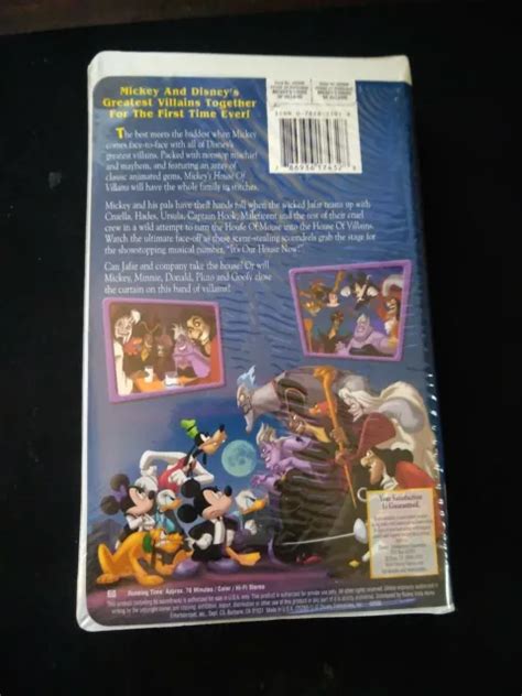 WALT DISNEY MICKEY S House Of Mouse Villains VHS Movie Clamshell