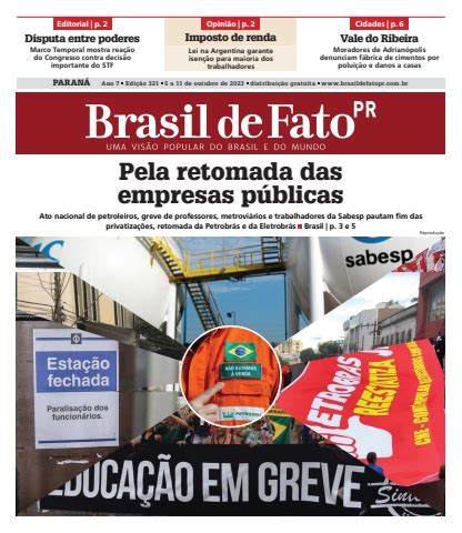 Brasil De Fato Pr Edi O