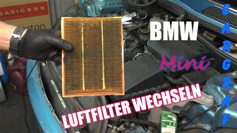 BMW MINI R56 Luftfilter Wechseln Air Filter Replacement YouTube