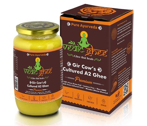 Vedic Ghee Premium A2 Gir Cow Cultured Ghee From Kesariya Farm Vedic