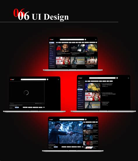 Youtube web design on Behance