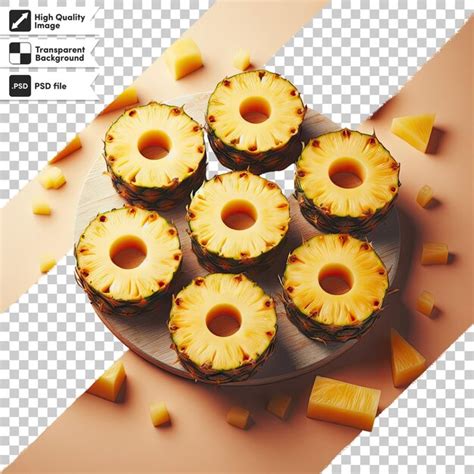 Premium Psd Psd Pineapple Slice On Transparent Background