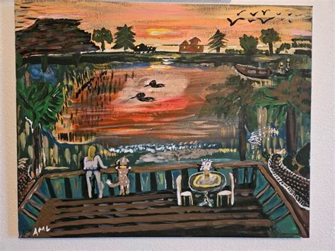 Lakeside Landscape Acrylic Painting - Etsy