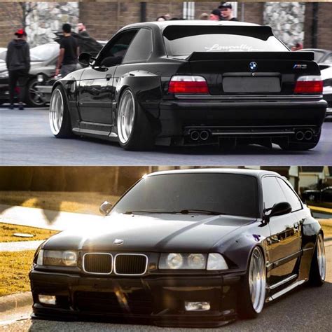 BMW E36 M3 Black Widebody Slammed Bmw 1er E36 Coupe Coole Autos