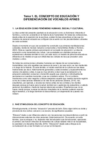 Tema 1 Teoria De La Educacion Pdf