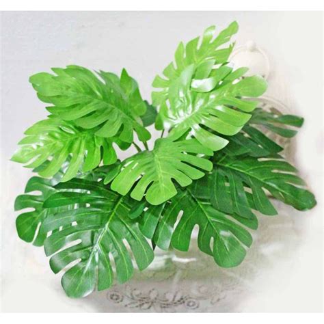 Jual Jual DAUN MONSTERA Plastik Hias Artificial Leaf Tropical Vintage