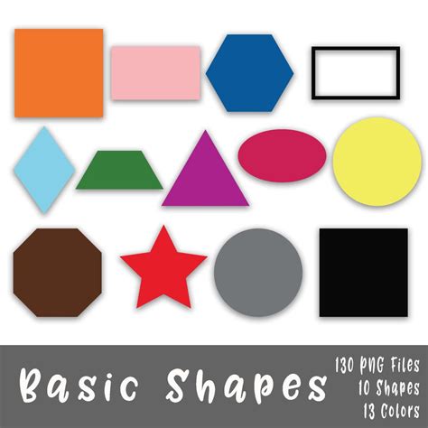 basic shapes clip art  commercial  clipart  images  png