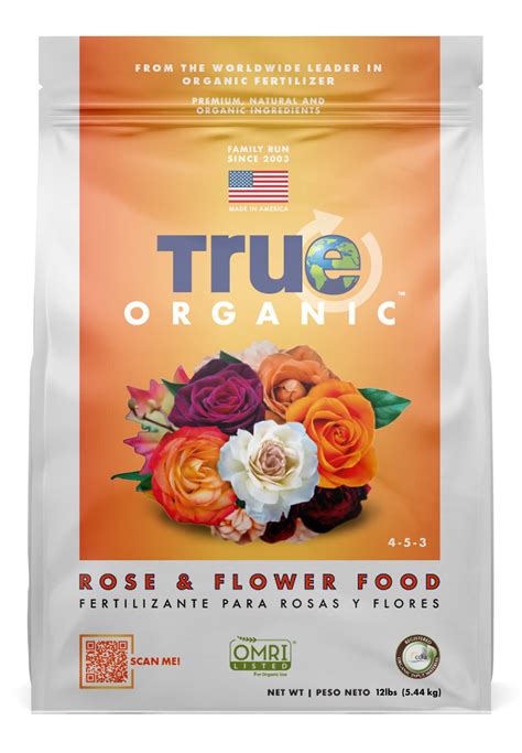 True Organic - Organic Rose & Flowering Plant Food Fertilizer - 12 lbs ...