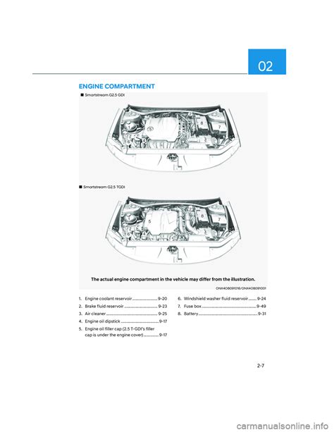 Oil Hyundai Santa Cruz Owners Manual Pages