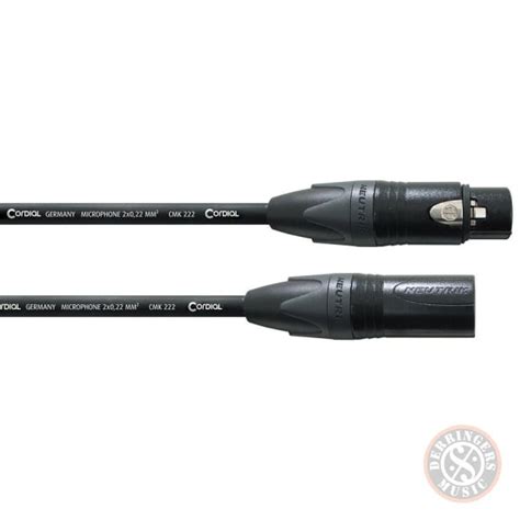 Cordial Select Neutrik Xlr Female Black To Xlr Male Black Cable M