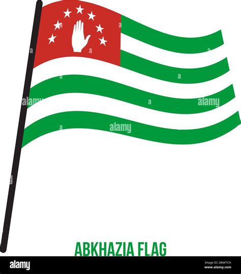 Abkhazia Flag Waving Vector Illustration On White Background Abkhazia