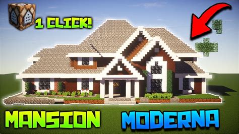 Mansion Moderna Con Un Solo Comando Tutorial 🏠 Minecraft Casas