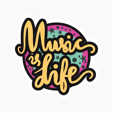 Premium Vector | Music is life
