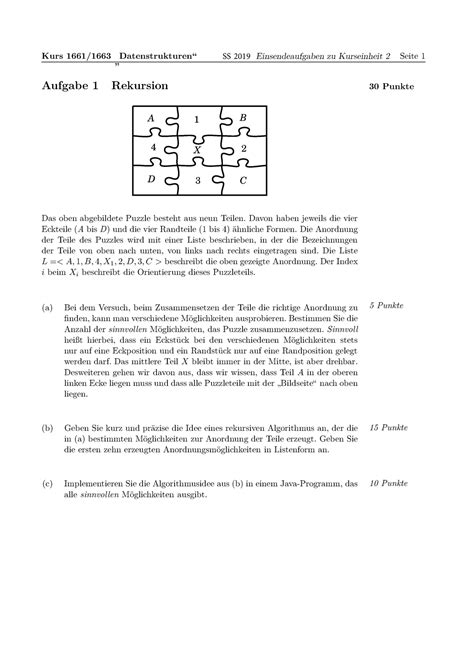 Ea Ss Aufgaben Kurs Datenstrukturen Ss