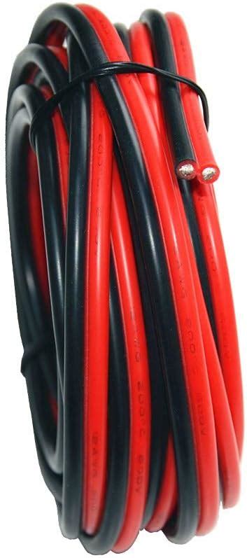 Fil électrique en silicone 12 AWG 10 mètres Noir 5 m Rouge 5 m Ligne