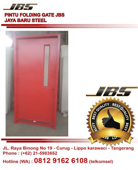 Pintu Tahan Api Fire Door Pintu Garasi Besi Fortress