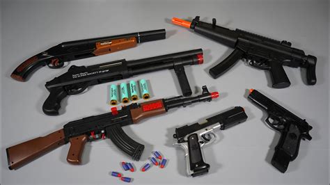 Benelli M4 Shell Ejecting Toy Gun AK47 MP5 Double Barrel Shotgun