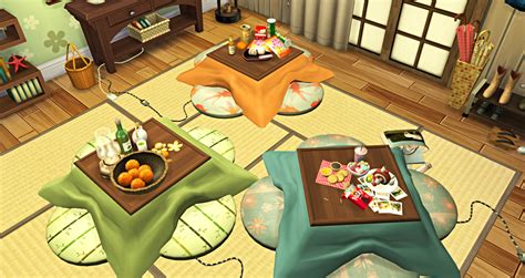 Fayesta S Simblr Kotatsu Table Retexture Colors Maxis Match Ts