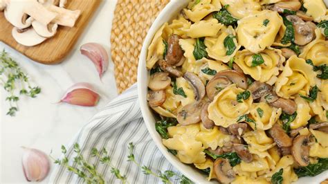 Creamy Mushroom And Spinach Tortellini