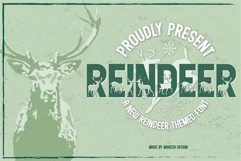 Reindeer Font By Mahesa Design · Creative Fabrica