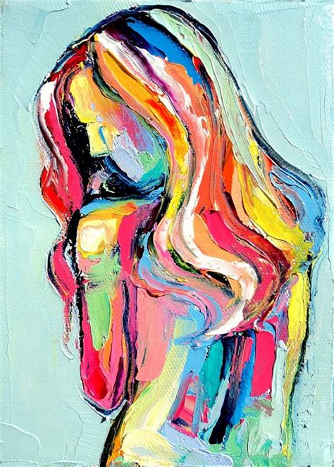 Femme 92 9x12 Abstract Nude Lustre Print Reproduction By Aja Etsy