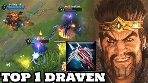 Wild Rift Draven Top 1 Draven Gameplay Rank Challenger YouTube