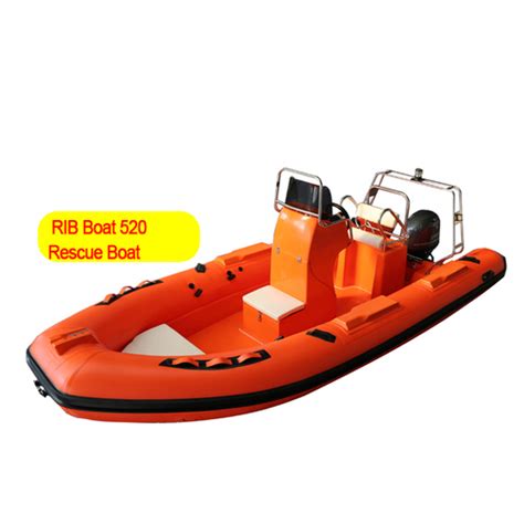 Rib Boat Rigid Inflatable Boat Resuce Boat 520cm 17ft Dimensions 52