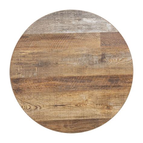 Plateau De Table Rond Mm Effet Bois Vielli Bolero Leroy Merlin