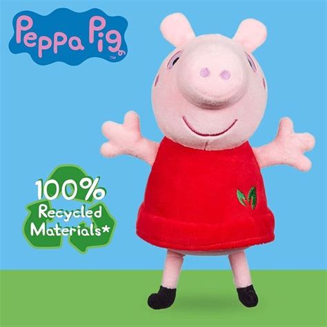 Peppa pig red dress peppa soft plush toy eco plush – Artofit