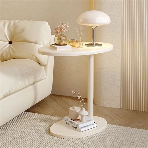 Cream Style Sofa Side Table Corner Table Bedroom Bed Light Luxury Small