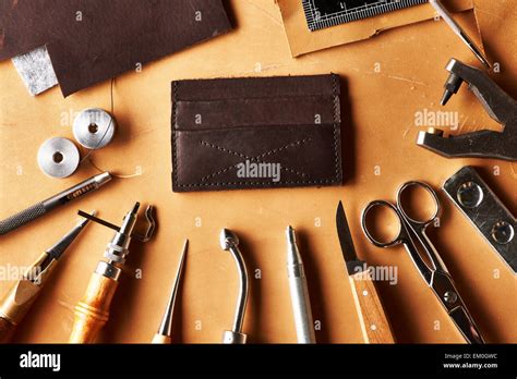 Leather crafting tools Stock Photo - Alamy