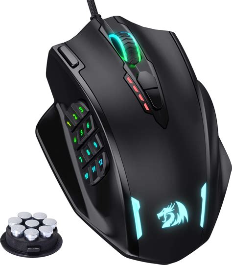 Redragon Mouse M Impact Rgb Led Mmo Es Laterais Mouse Para